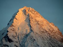 18 Final Rays Of Sunset Creep Up K2 North Face Close Up From K2 North Face Intermediate Base Camp